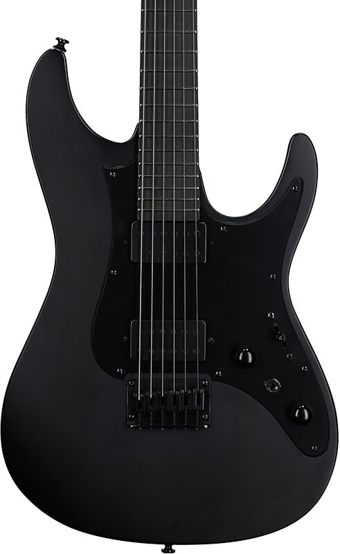 open zoom image for Ibanez AZ41B1 Iron Label Electric Guitar (with Gig Bag), Black Flat, Body Straight Front