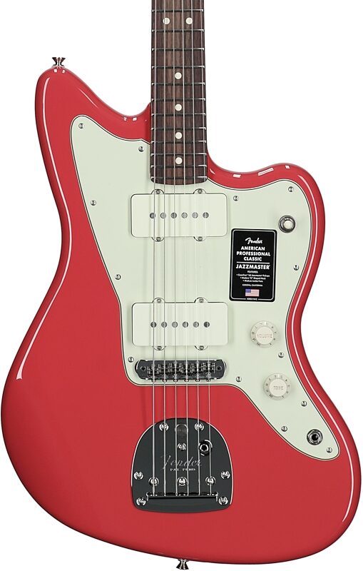 open zoom image for Fender American Professional Classic Jazzmaster Electric Guitar, Rosewood Fingerboard (with Gig Bag), Dakota Red, Body Straight Front