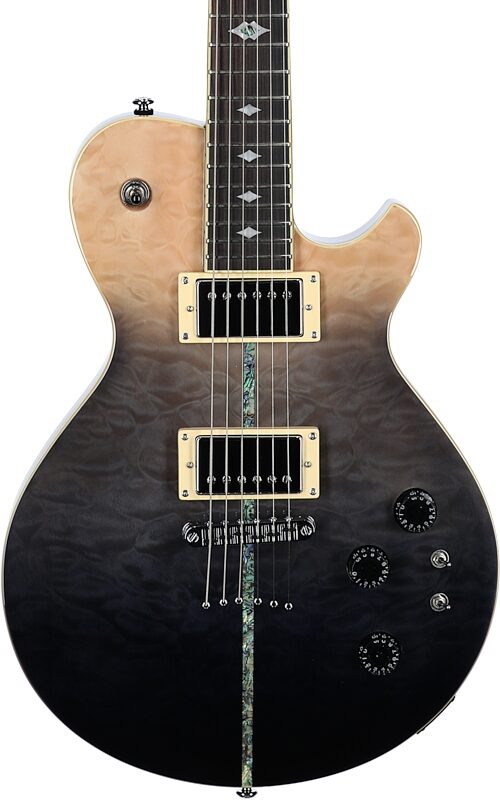 open zoom image for Michael Kelly Patriot Instinct SB Mod Shop Duncan Slim Body Electric Guitar, Partial Eclipse, Body Straight Front