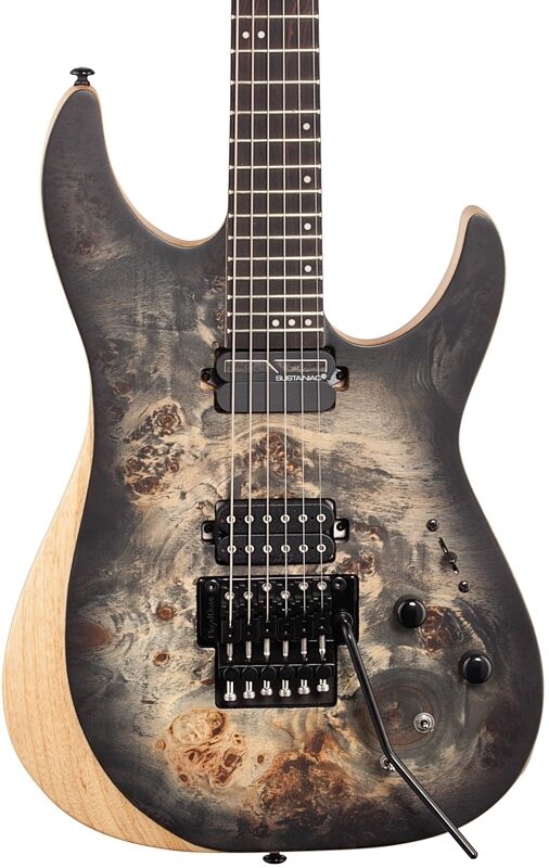 open zoom image for Schecter Reaper-6 FR-S Electric Guitar, Charcoal Burst, Body Straight Front