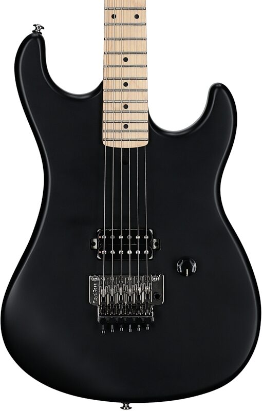 open zoom image for Kramer The 84 Electric Guitar (with Gig Bag), Intruder Black Satin, Body Straight Front