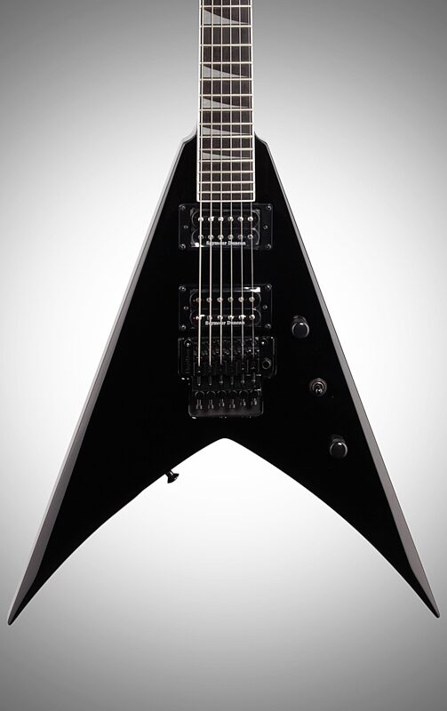 open zoom image for Jackson Pro Series King V KV Electric Guitar, Ebony Fingerboard, Gloss Black, Open Box (Very Good), Body Straight Front