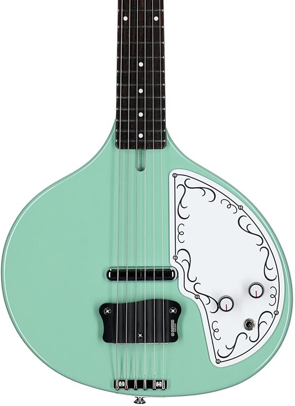 open zoom image for Danelectro Baby Sitar Electric Guitar, Aqua, Body Straight Front