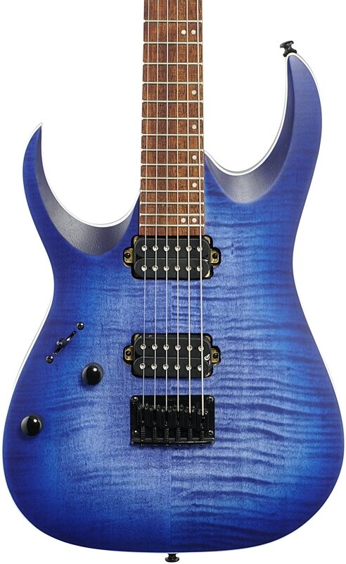open zoom image for Ibanez RGA42FML Left-Handed Electric Guitar, Blue Lagoon Burst, Body Straight Front