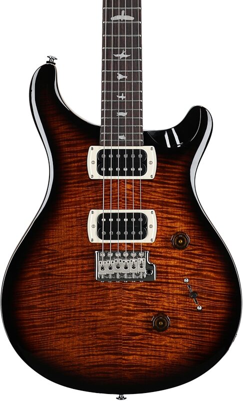 open zoom image for PRS Paul Reed Smith SE Custom 24 Electric Guitar (with Gig Bag), Black Gold Burst, Body Straight Front