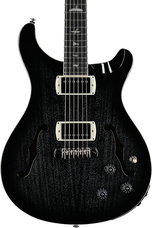 open zoom image for PRS Paul Reed Smith SE Hollowbody Standard Piezo Electric Guitar (with Gig Bag), Dog Hair Smokeburst, Body Straight Front