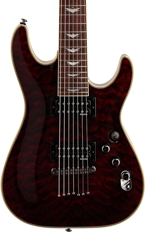 open zoom image for Schecter Omen Extreme 7-String Electric Guitar, Black Cherry, Body Straight Front