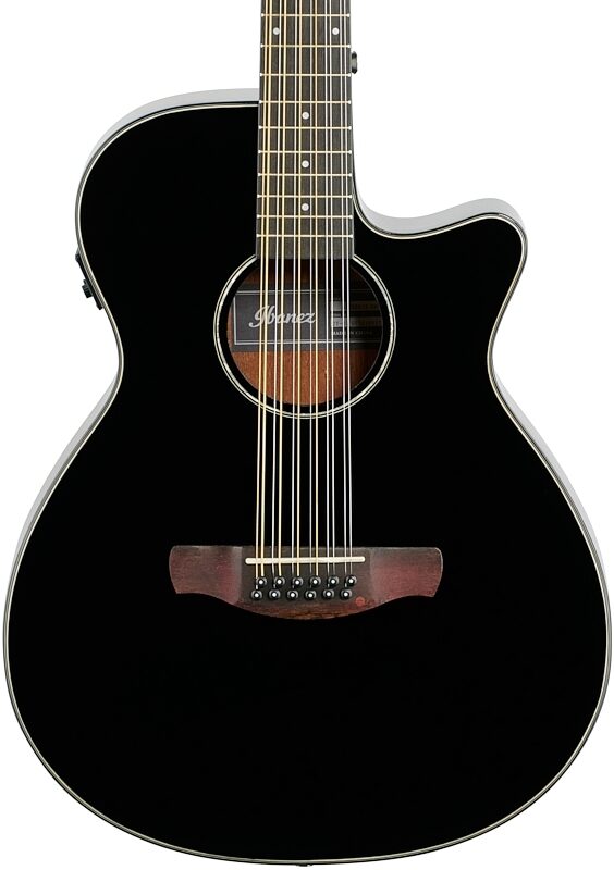 open zoom image for Ibanez AEG5012 Acoustic-Electric Guitar, 12-String, Black, Body Straight Front