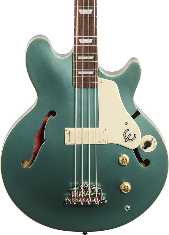 open zoom image for Epiphone Jack Casady Electric Bass, Pelham Blue, Body Straight Front