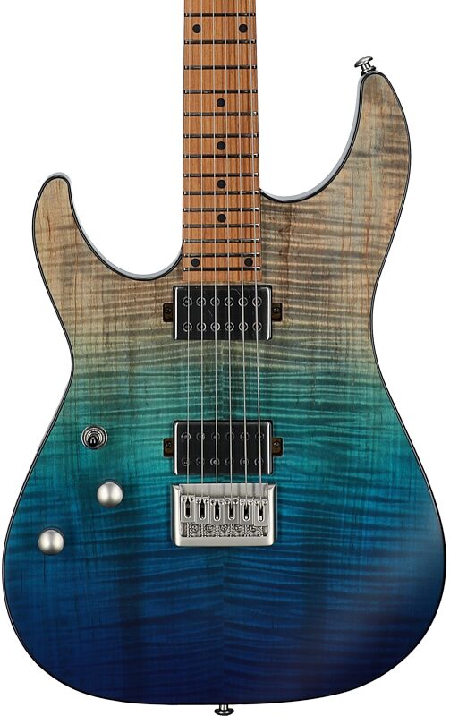 open zoom image for Schecter C-1 Standard Plus Electric Guitar, Left-Handed, Blue Fade, Open Box (Very Good), Body Straight Front