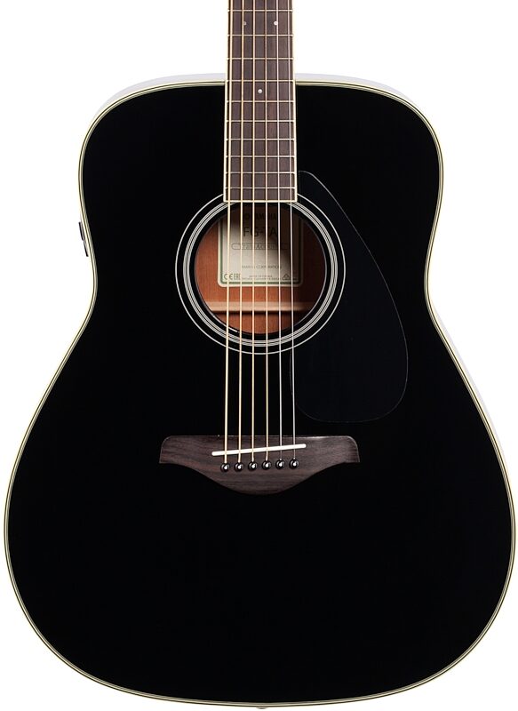 open zoom image for Yamaha FG-TA Dreadnought TransAcoustic Acoustic-Electric Guitar, Black, Body Straight Front