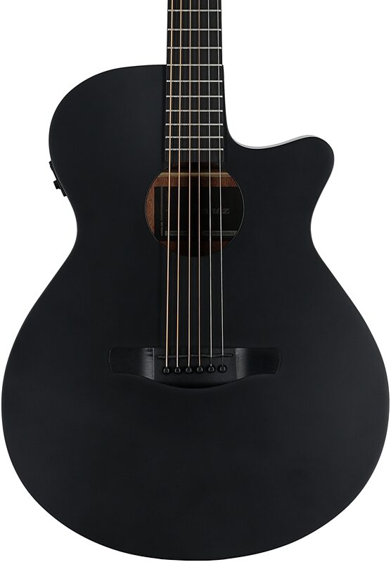 open zoom image for Ibanez AEG621 Acoustic-Electric Guitar, Black Out, Body Straight Front