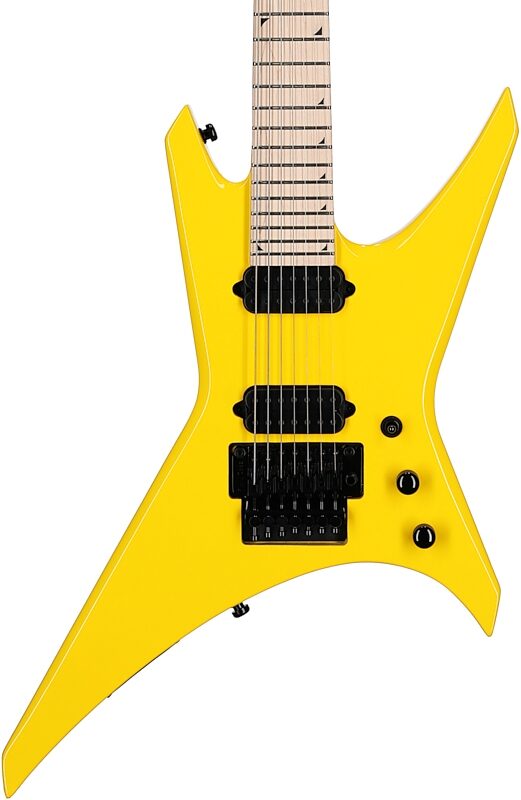 open zoom image for Jackson Dave Davidson Warrior WR7 Electric Guitar, 7-String (with Gig Bag), Ferrari Yellow, Body Straight Front