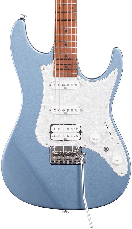 open zoom image for Ibanez AZ2204 Prestige Electric Guitar (with Case), Ice Blue Metallic, Body Straight Front