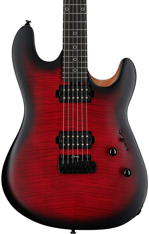 open zoom image for Sterling by Music Man Rabea Massaad Artist Sabre Electric Guitar, Blood Flame, Body Straight Front