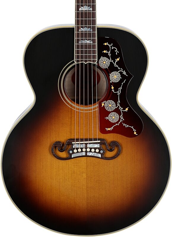 open zoom image for Gibson Custom Shop 1957 SJ-200 Jumbo Reissue Acoustic Guitar (with Case), Vintage Sunburst, Body Straight Front