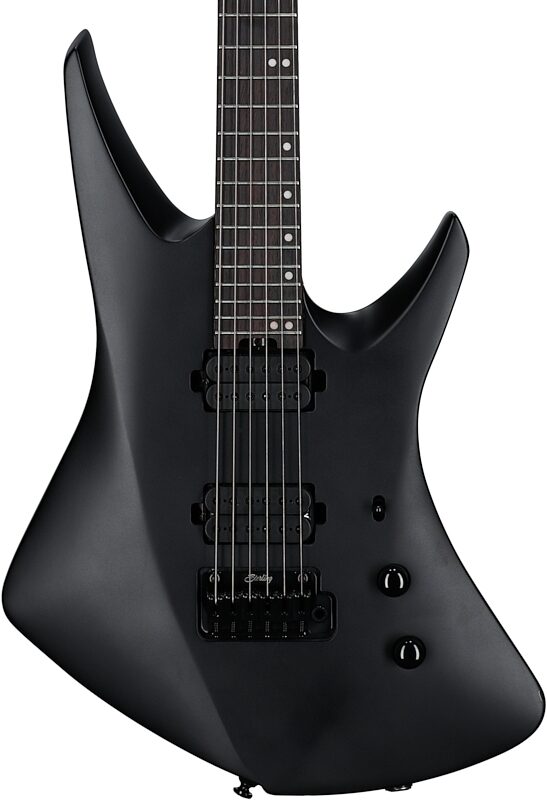 open zoom image for Sterling by Music Man Kaizen Electric Guitar, Stealth Black, Rosewood Fretboard, Body Straight Front