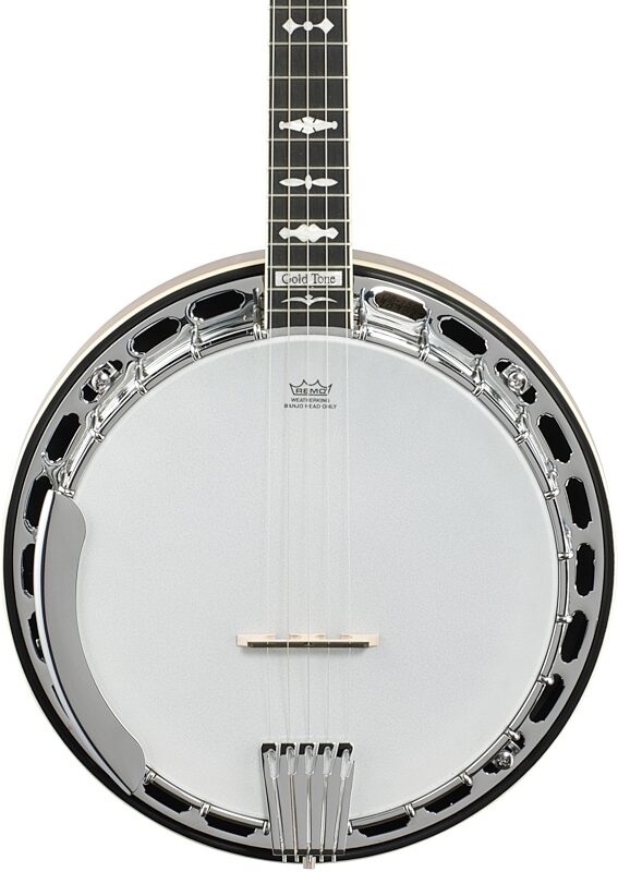 open zoom image for Gold Tone OB-150 Resonator Banjo (with Case), Orange Blossom, Body Straight Front