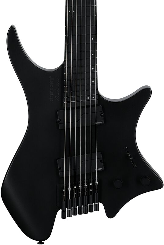 open zoom image for Strandberg Boden Metal NX 7 Electric Guitar, 7-String (with Gig Bag), Black Granite, Body Straight Front