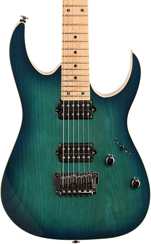 open zoom image for Ibanez RG652AHMFX Prestige Electric Guitar (with Case), Nebula Green Burst, Body Straight Front
