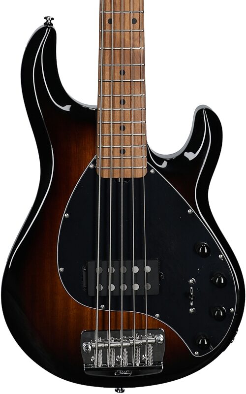 open zoom image for Sterling by Music Man StingRay RAY35 Electric Bass, Vintage Sunburst, Roasted Maple Fretboard, Body Straight Front