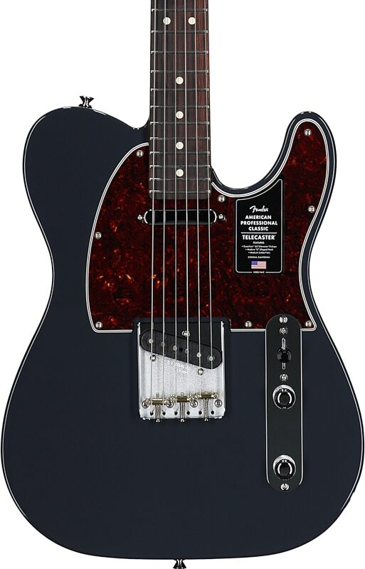 open zoom image for Fender American Professional Classic Telecaster Electric Guitar, Rosewood Fingerboard (with Gig Bag), Faded Black, Body Straight Front