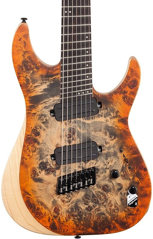 open zoom image for Schecter Reaper 7MS Electric Guitar, 7-String, Inferno Burst, Body Straight Front