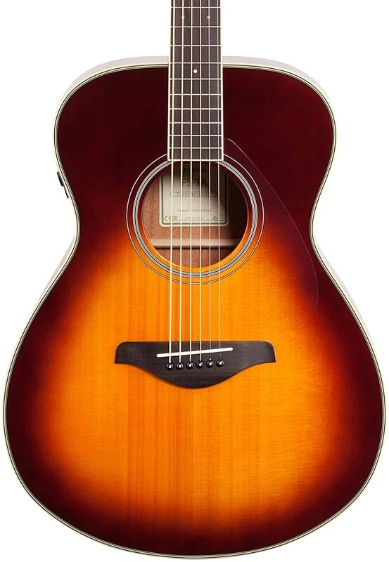 open zoom image for Yamaha FS-TA Concert TransAcoustic Acoustic-Electric Guitar, Brown Sunburst, Body Straight Front