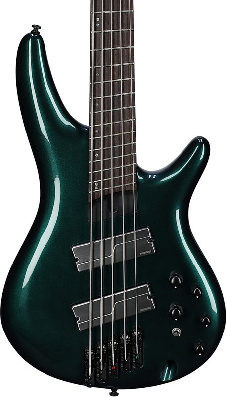 open zoom image for Ibanez Bass Workshop SRMS725 Multi Scale Bass Guitar, Blue Chameleon, Body Straight Front