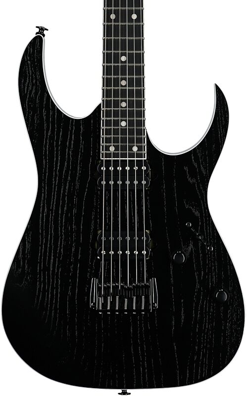 open zoom image for Ibanez RGR662AHBF Prestige Electric Guitar (with Case), Weathered Black, Body Straight Front