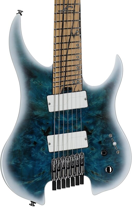 open zoom image for Legator Ghost 7 OD Multi-Scale Guitar, Arctic Blue, Body Straight Front