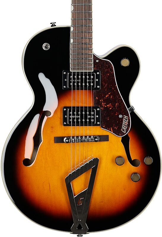 open zoom image for Gretsch G2420 Streamliner Hollowbody Electric Guitar, Aged Brooklyn Burst, Body Straight Front