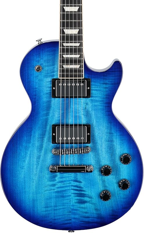 open zoom image for Gibson Les Paul Studio Session Electric Guitar (with Soft Case), Cobalt Burst, Body Straight Front