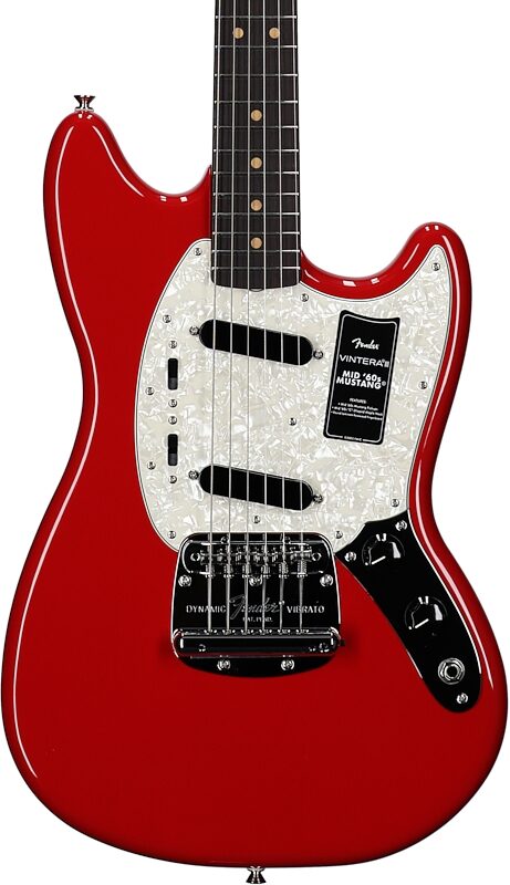 open zoom image for Fender Vintera III Mid 60s Mustang Electric Guitar (with Gig Bag), Dakota Red, Rosewood Fretboard, Body Straight Front