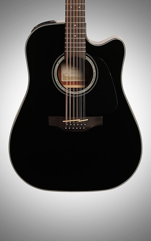 open zoom image for Takamine GD30CE Cutaway Acoustic-Electric Guitar, 12-String, Black, Body Straight Front