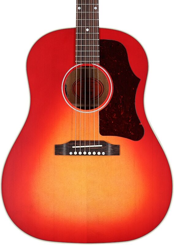 open zoom image for Gibson Exclusive J-45 50s Faded Acoustic-Electric Guitar (with Case), Vintage Cherry Sunburst, Body Straight Front