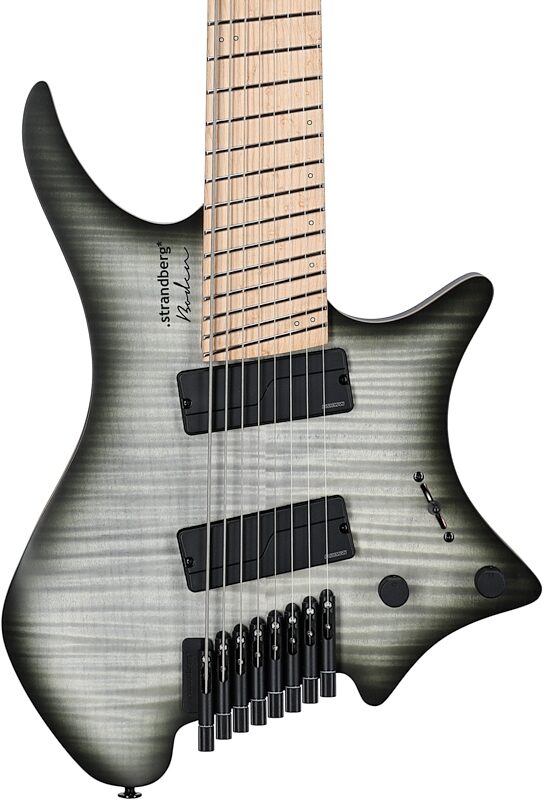 open zoom image for Strandberg Boden Original NX 8 Electric Guitar (with Gig Bag), Charcoal Black, Body Straight Front