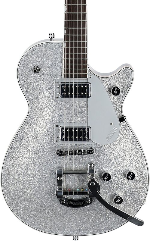 open zoom image for Gretsch G5230T Electromatic Sparkle Jet FT Electric Guitar, Silver, Body Straight Front