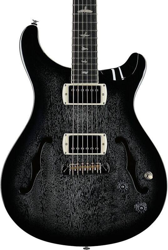 open zoom image for PRS Paul Reed Smith SE Hollowbody Standard v2 Electric Guitar (with Gig Bag), Dog Hair Smokeburst, Body Straight Front