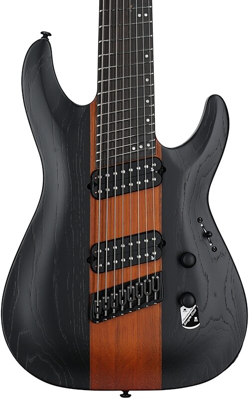 open zoom image for Schecter Rob Scallon C-8 Multi-Scale Electric Guitar, 8-String, Satin Dark Roast, Body Straight Front