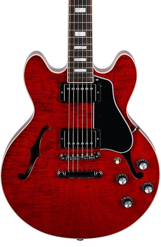 open zoom image for Gibson ES-339 Figured Electric Guitar (with Case), '60s Cherry, Body Straight Front