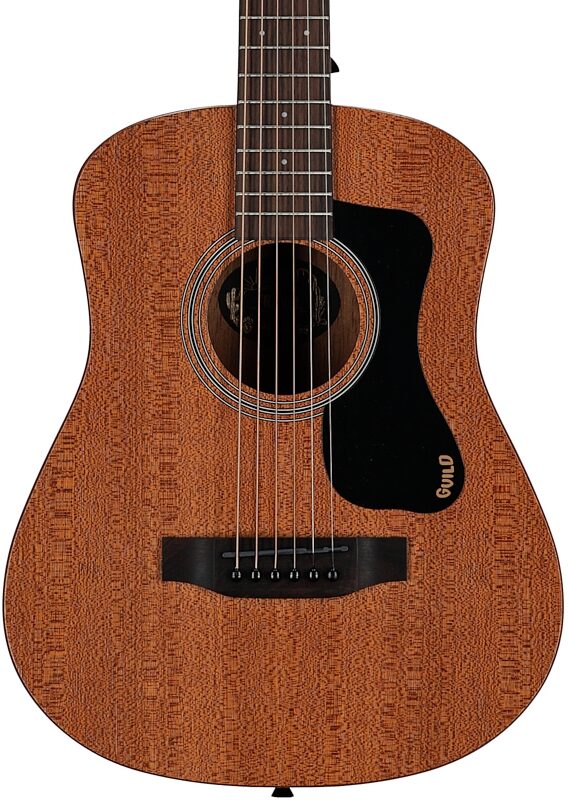open zoom image for Guild Traveler Mini Dreadnought Mahogany Acoustic Guitar (with Gig Bag), New, Body Straight Front