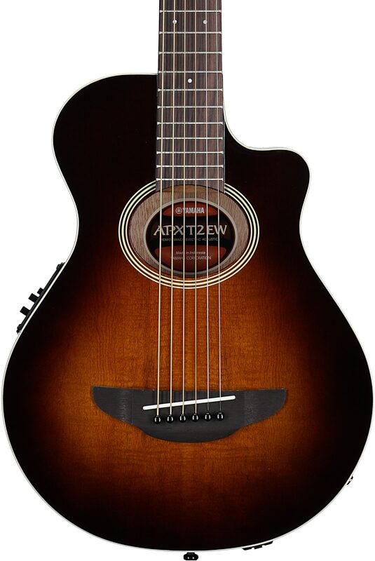 open zoom image for Yamaha APXT2 Acoustic-Electric Guitar (with Gig Bag), Tobacco Sunburst, Body Straight Front