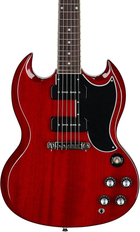open zoom image for Epiphone Inspired by Gibson SG Special P-90 Electric Guitar (with Gig Bag), Cherry Red, Body Straight Front