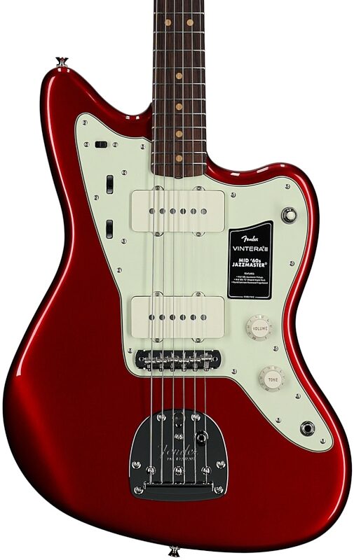 open zoom image for Fender Vintera III Mid 60s Jazzmaster Electric Guitar (with Gig Bag), Candy Apple Red, Rosewood Fretboard, Body Straight Front