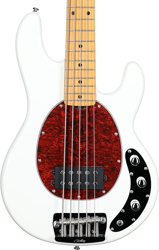 open zoom image for Sterling by Music Man StingRay Ray25 Classic Electric Bass, Olympic White, Hard Maple Fretboard, Body Straight Front