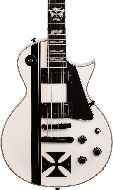 open zoom image for ESP LTD James Hetfield Iron Cross Electric Guitar (with Case), Snow White, Body Straight Front