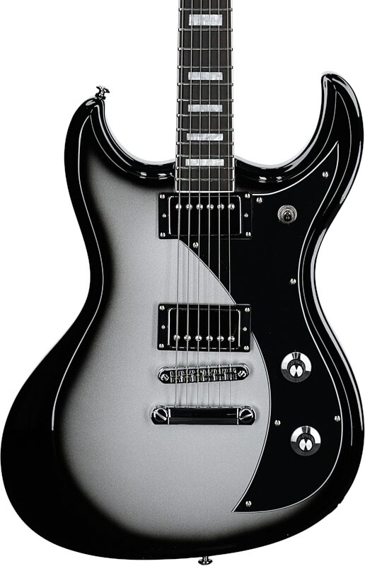 open zoom image for Dunable Gnarwhal DE Electric Guitar (with Gig Bag), Silverburst, Body Straight Front