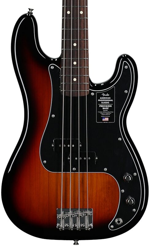 open zoom image for Fender American Professional Classic Precision Electric Bass (with Gig Bag), 3-Color Sunburst, Body Straight Front