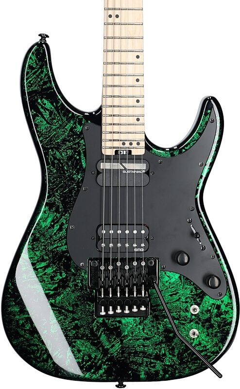 open zoom image for Schecter Sun Valley Super Shredder FR S Electric Guitar, Green Reign, Body Straight Front